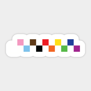 Progress Pride Pixel Sticker